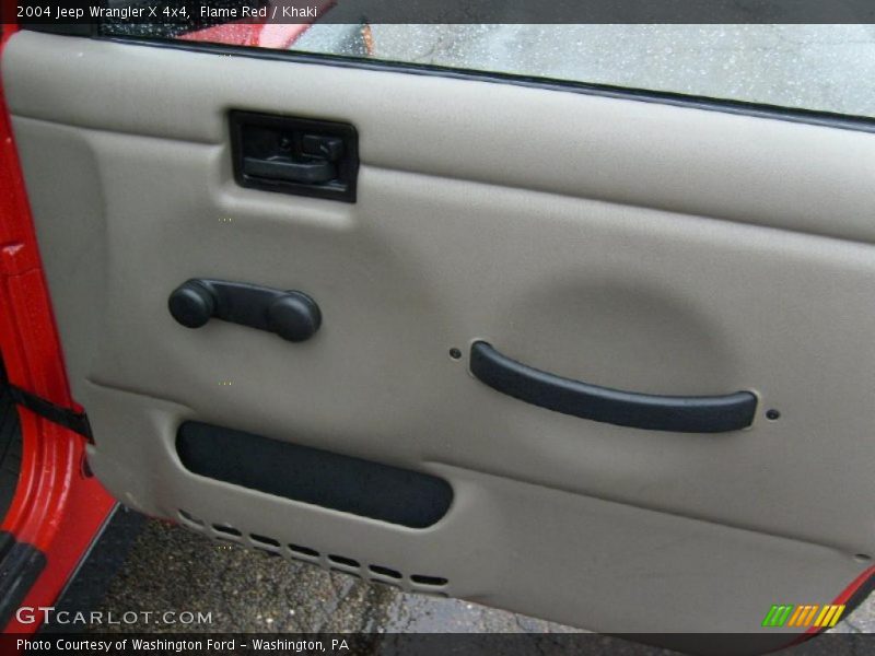 Flame Red / Khaki 2004 Jeep Wrangler X 4x4