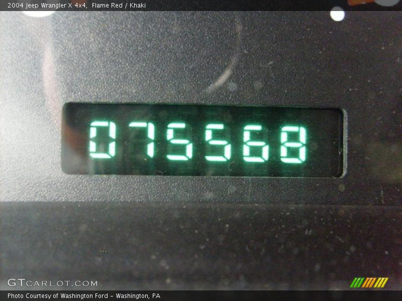 Flame Red / Khaki 2004 Jeep Wrangler X 4x4
