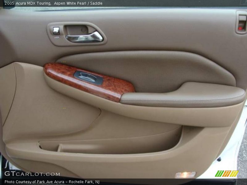 Aspen White Pearl / Saddle 2005 Acura MDX Touring