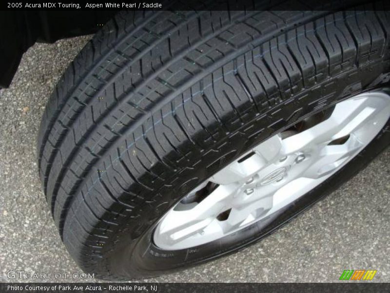 Aspen White Pearl / Saddle 2005 Acura MDX Touring