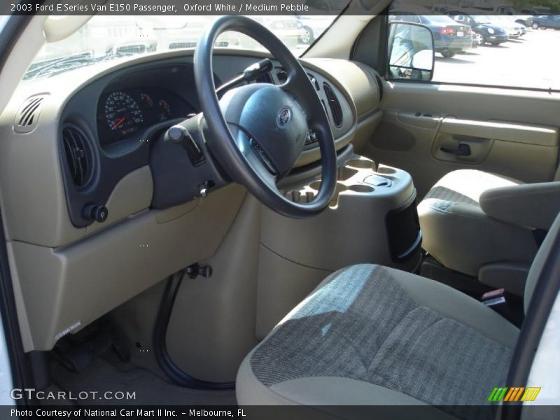 Oxford White / Medium Pebble 2003 Ford E Series Van E150 Passenger