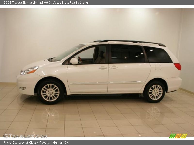 Arctic Frost Pearl / Stone 2008 Toyota Sienna Limited AWD