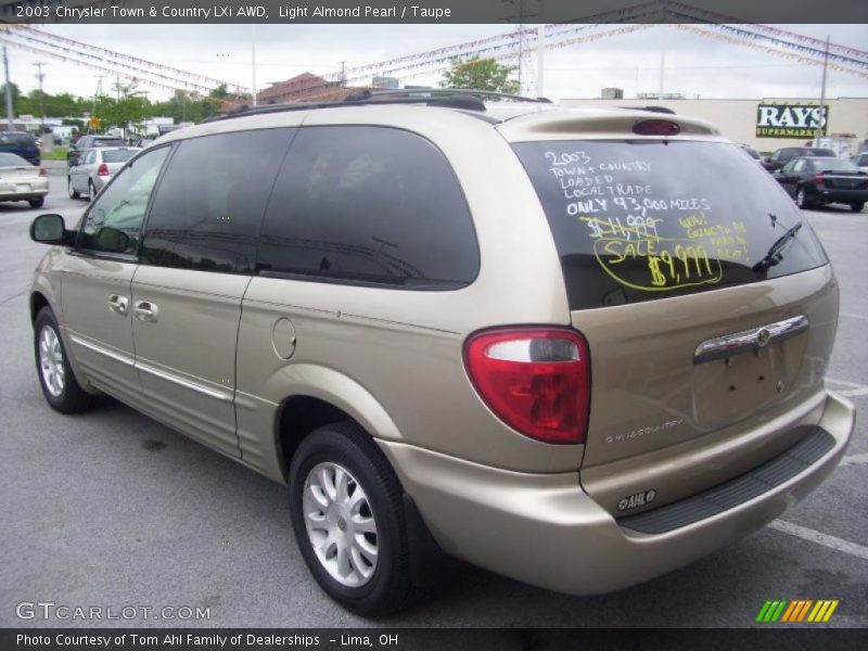 Light Almond Pearl / Taupe 2003 Chrysler Town & Country LXi AWD