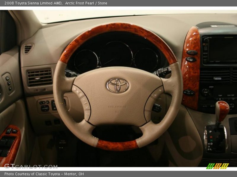 Arctic Frost Pearl / Stone 2008 Toyota Sienna Limited AWD