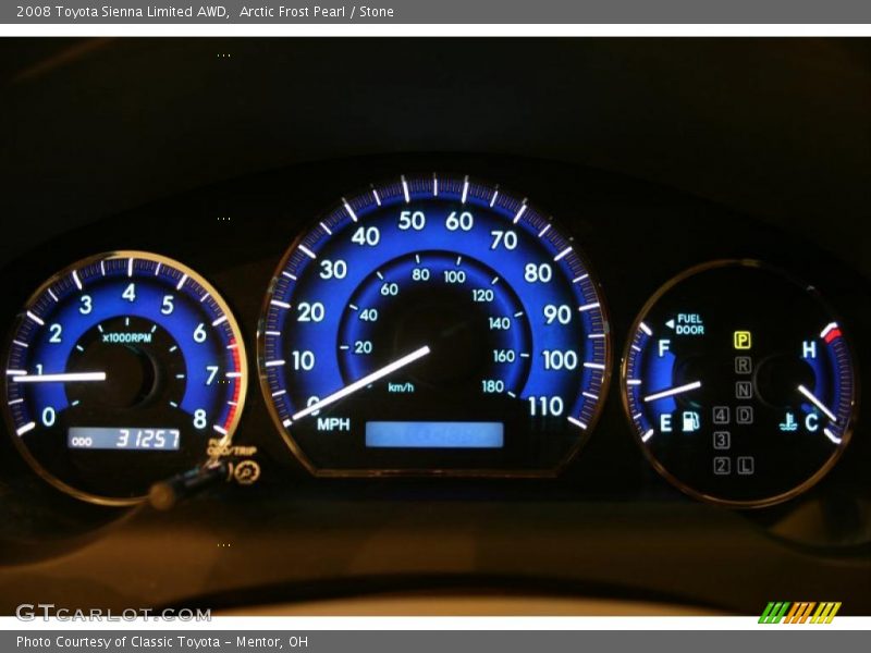 Arctic Frost Pearl / Stone 2008 Toyota Sienna Limited AWD
