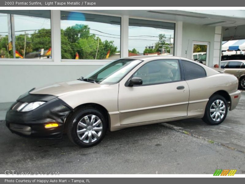 Light Taupe Metallic / Taupe 2003 Pontiac Sunfire