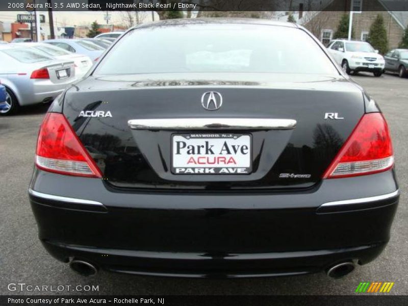 Nighthawk Black Pearl / Ebony 2008 Acura RL 3.5 AWD Sedan