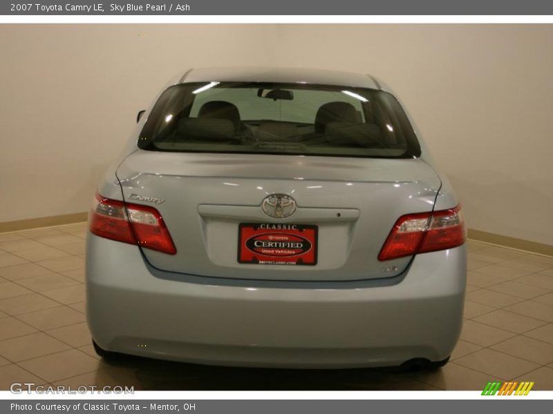 Sky Blue Pearl / Ash 2007 Toyota Camry LE