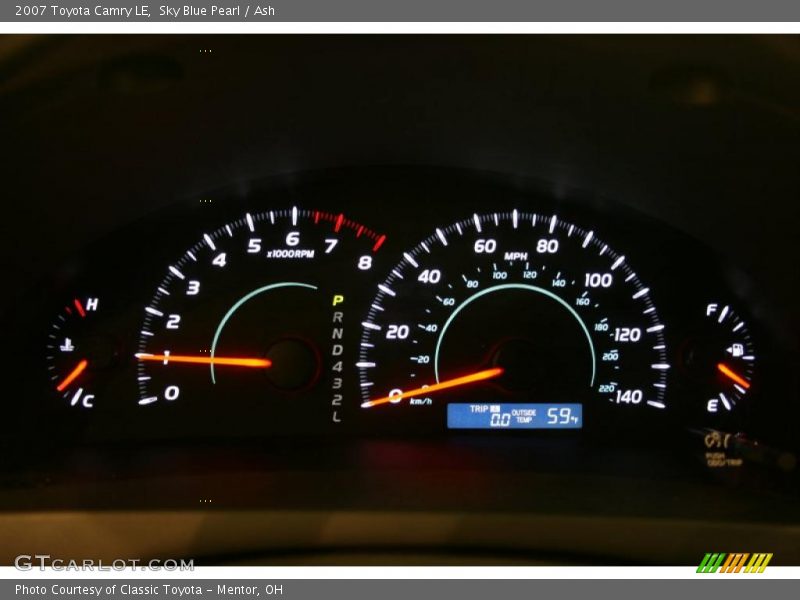 Sky Blue Pearl / Ash 2007 Toyota Camry LE