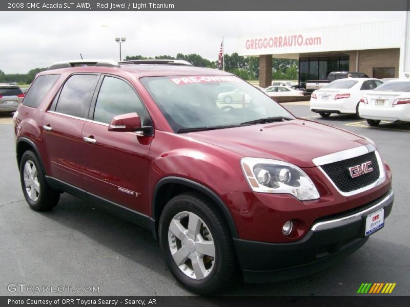 Red Jewel / Light Titanium 2008 GMC Acadia SLT AWD