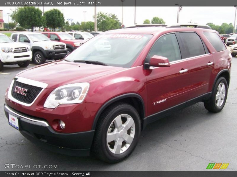 Red Jewel / Light Titanium 2008 GMC Acadia SLT AWD