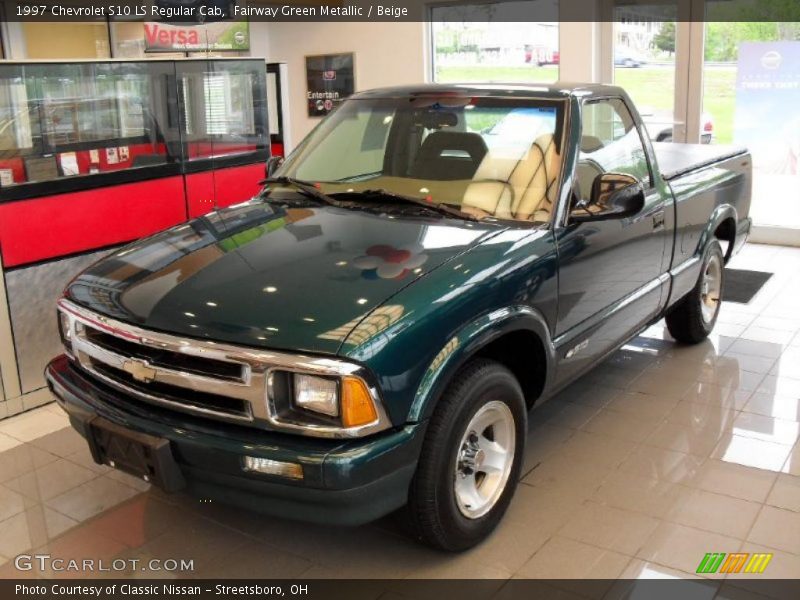 Fairway Green Metallic / Beige 1997 Chevrolet S10 LS Regular Cab
