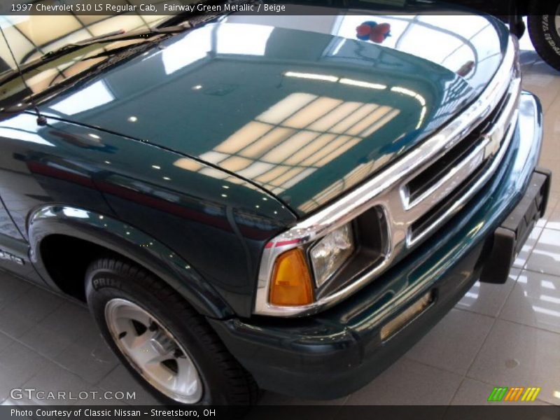Fairway Green Metallic / Beige 1997 Chevrolet S10 LS Regular Cab