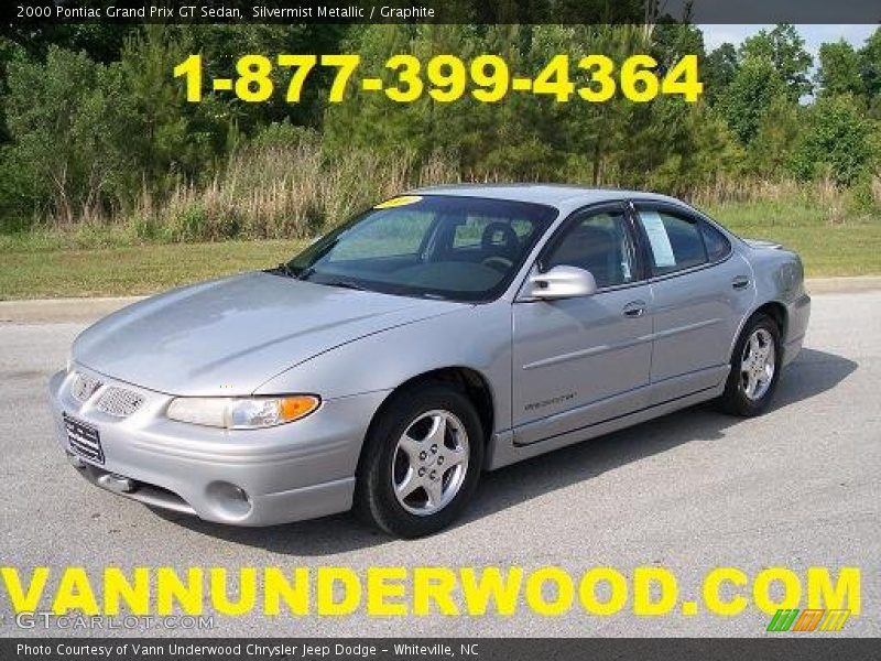 Silvermist Metallic / Graphite 2000 Pontiac Grand Prix GT Sedan