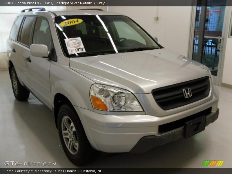 Starlight Silver Metallic / Gray 2004 Honda Pilot EX-L 4WD