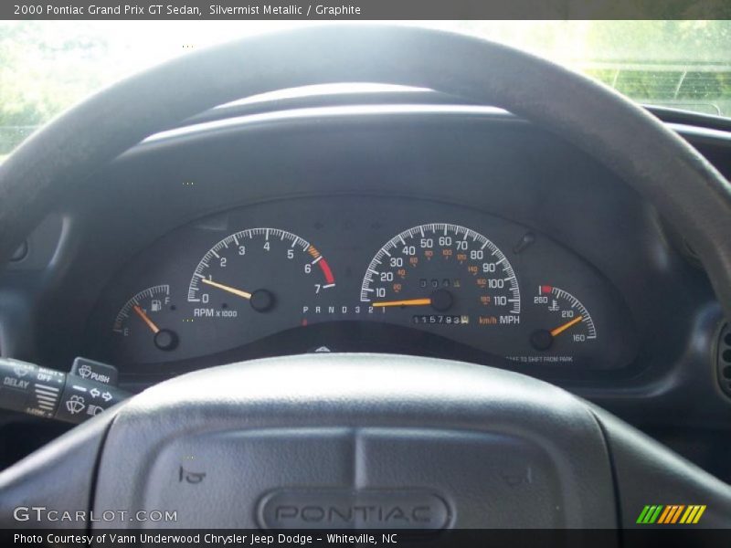 Silvermist Metallic / Graphite 2000 Pontiac Grand Prix GT Sedan