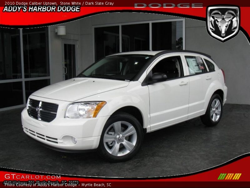 Stone White / Dark Slate Gray 2010 Dodge Caliber Uptown