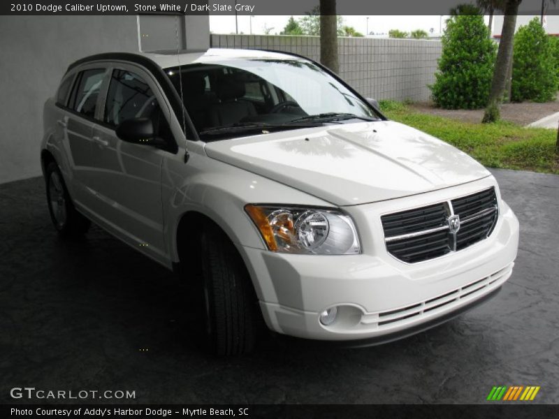 Stone White / Dark Slate Gray 2010 Dodge Caliber Uptown