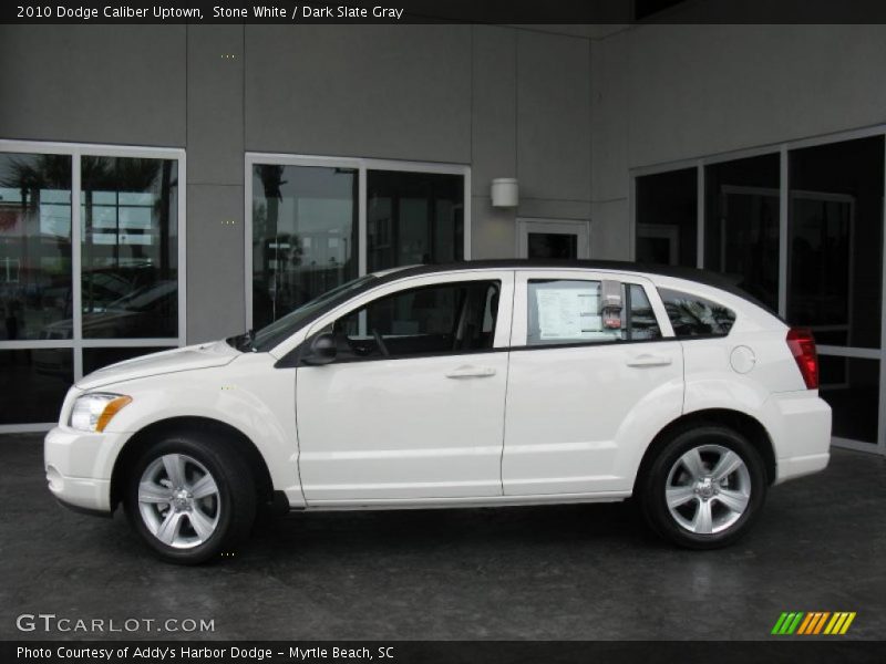 Stone White / Dark Slate Gray 2010 Dodge Caliber Uptown