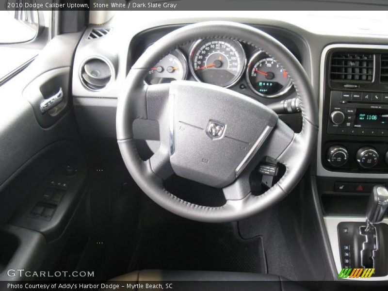 Stone White / Dark Slate Gray 2010 Dodge Caliber Uptown