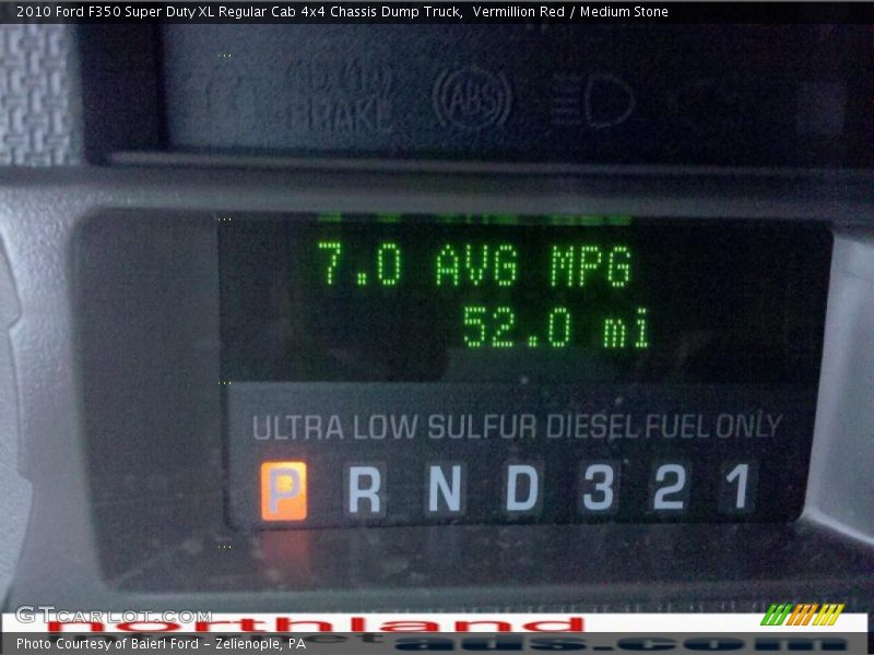 Vermillion Red / Medium Stone 2010 Ford F350 Super Duty XL Regular Cab 4x4 Chassis Dump Truck