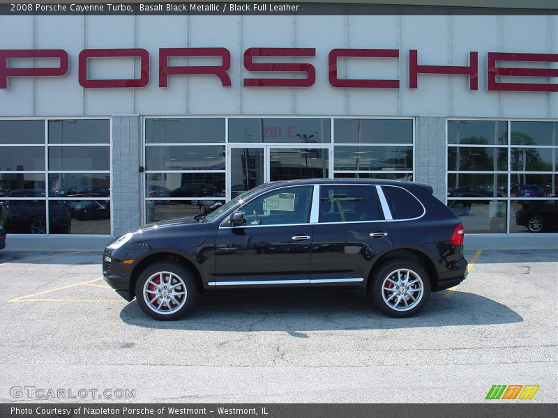 Basalt Black Metallic / Black Full Leather 2008 Porsche Cayenne Turbo