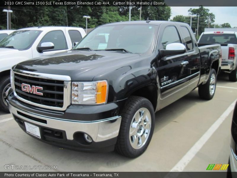 Carbon Black Metallic / Ebony 2010 GMC Sierra 1500 SLE Texas Edition Extended Cab 4x4