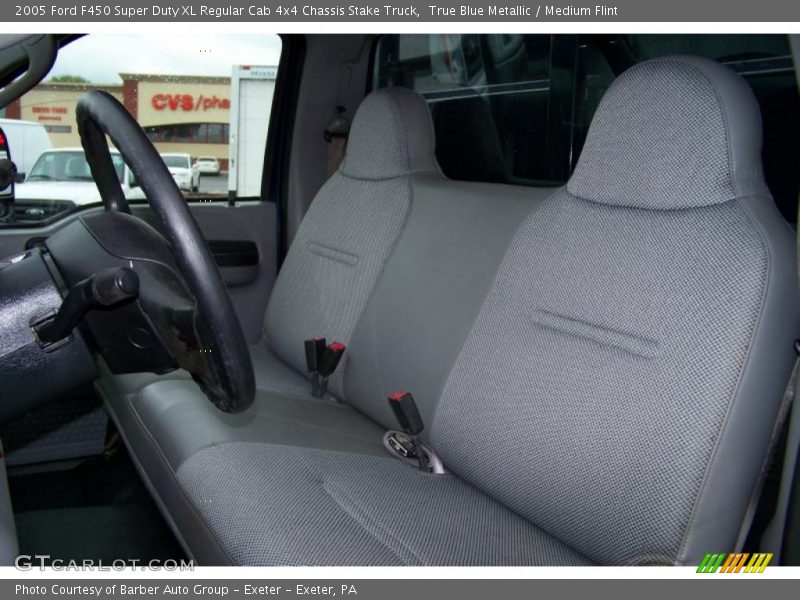 True Blue Metallic / Medium Flint 2005 Ford F450 Super Duty XL Regular Cab 4x4 Chassis Stake Truck