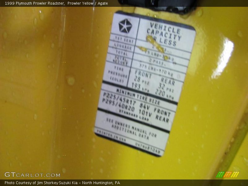 Prowler Yellow / Agate 1999 Plymouth Prowler Roadster