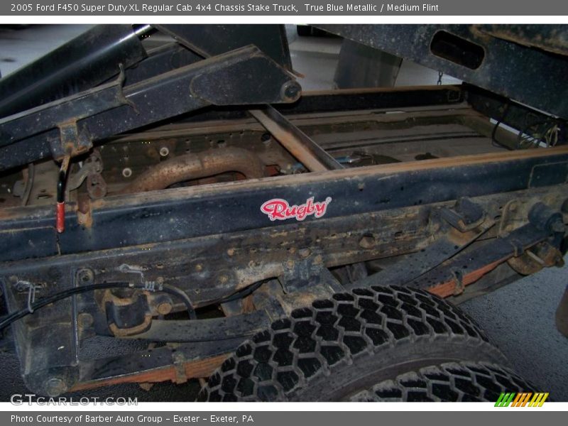 True Blue Metallic / Medium Flint 2005 Ford F450 Super Duty XL Regular Cab 4x4 Chassis Stake Truck