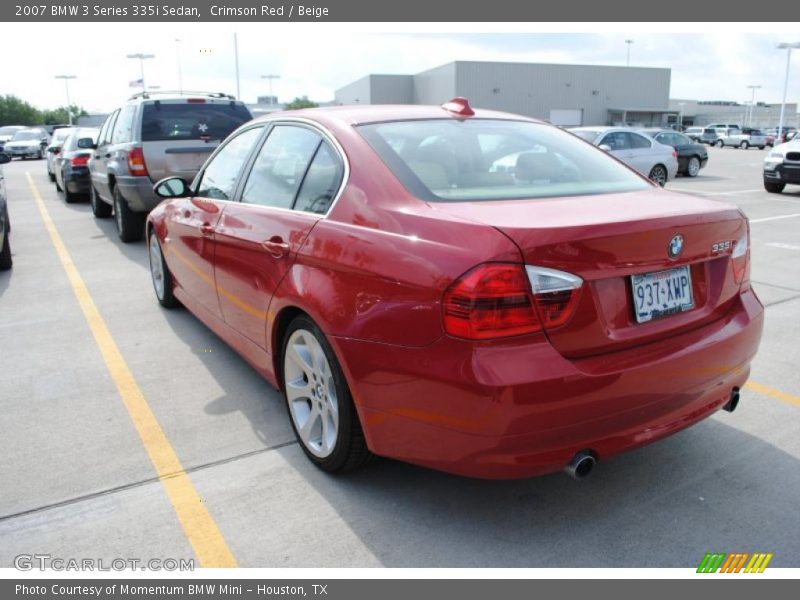 Crimson Red / Beige 2007 BMW 3 Series 335i Sedan