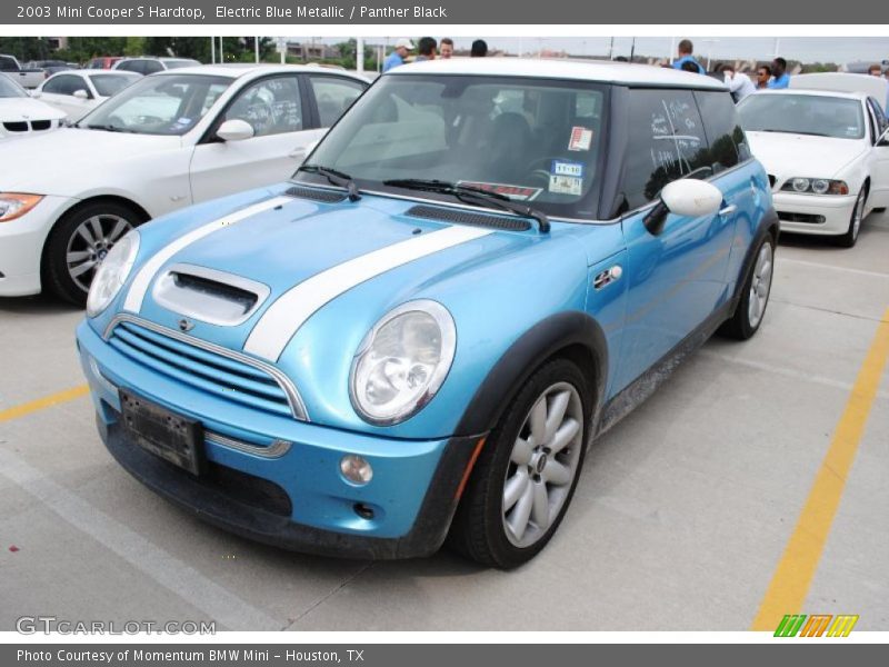 Electric Blue Metallic / Panther Black 2003 Mini Cooper S Hardtop