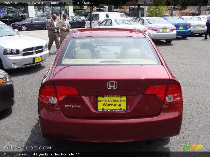 Habanero Red Pearl / Ivory 2007 Honda Civic EX Sedan