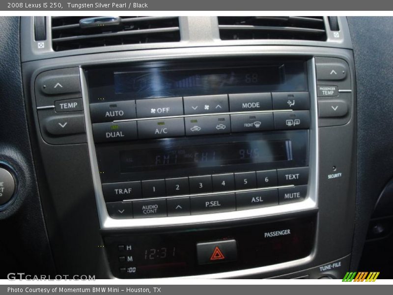 Tungsten Silver Pearl / Black 2008 Lexus IS 250