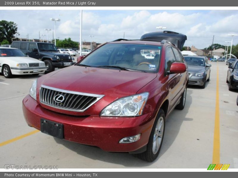 Matador Red Mica / Light Gray 2009 Lexus RX 350