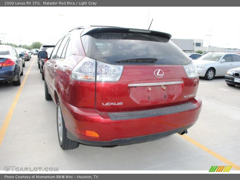 Matador Red Mica / Light Gray 2009 Lexus RX 350