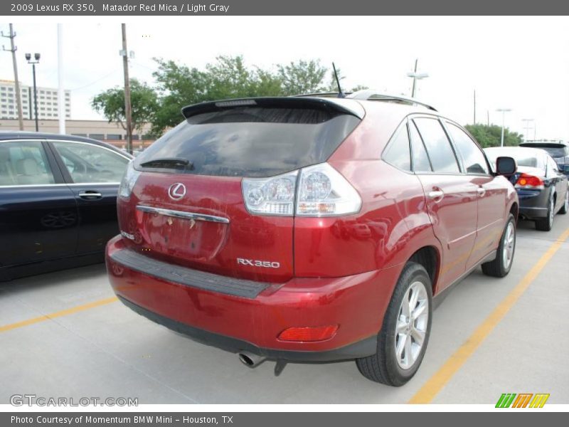 Matador Red Mica / Light Gray 2009 Lexus RX 350