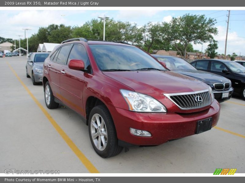 Matador Red Mica / Light Gray 2009 Lexus RX 350