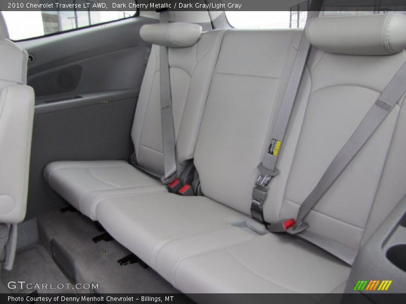Dark Cherry Metallic / Dark Gray/Light Gray 2010 Chevrolet Traverse LT AWD
