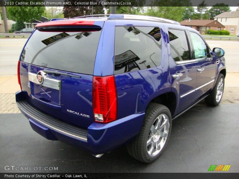Celestial Blue / Cashmere/Cocoa 2010 Cadillac Escalade Premium AWD