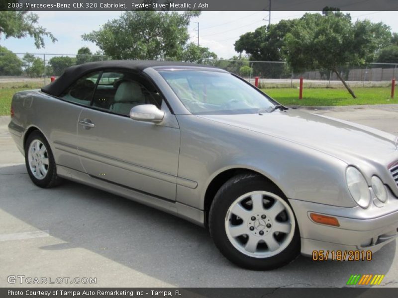 Pewter Silver Metallic / Ash 2003 Mercedes-Benz CLK 320 Cabriolet