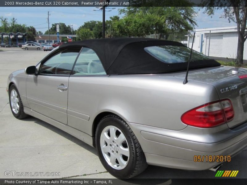 Pewter Silver Metallic / Ash 2003 Mercedes-Benz CLK 320 Cabriolet