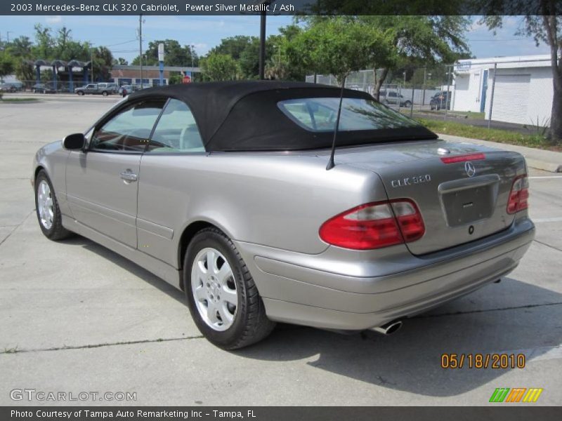 Pewter Silver Metallic / Ash 2003 Mercedes-Benz CLK 320 Cabriolet