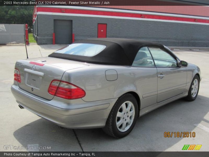 Pewter Silver Metallic / Ash 2003 Mercedes-Benz CLK 320 Cabriolet