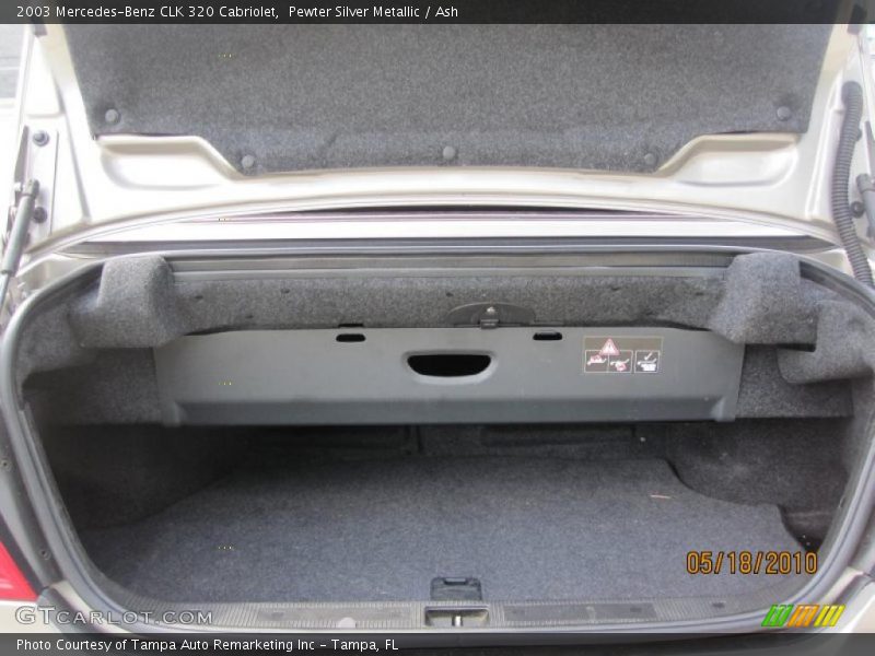 Pewter Silver Metallic / Ash 2003 Mercedes-Benz CLK 320 Cabriolet