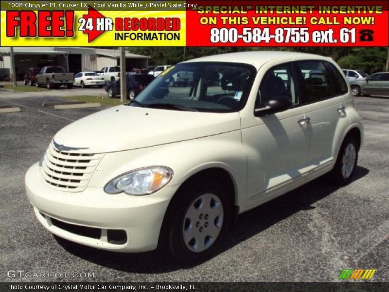 Cool Vanilla White / Pastel Slate Gray 2008 Chrysler PT Cruiser LX