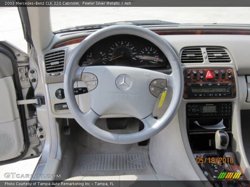 Pewter Silver Metallic / Ash 2003 Mercedes-Benz CLK 320 Cabriolet