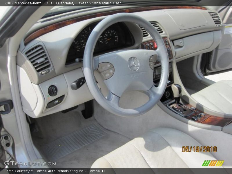 Pewter Silver Metallic / Ash 2003 Mercedes-Benz CLK 320 Cabriolet