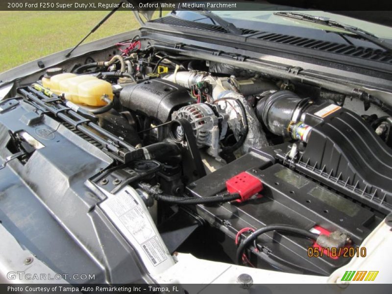 Oxford White / Medium Parchment 2000 Ford F250 Super Duty XL Regular Cab