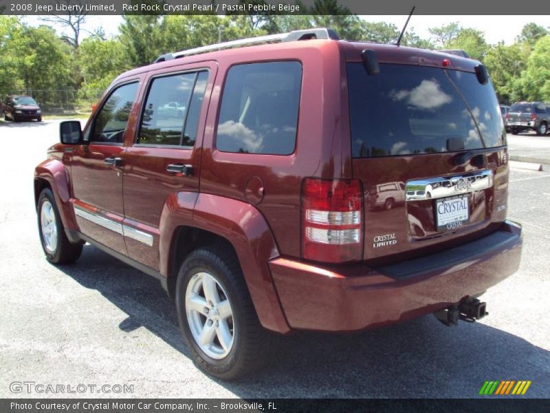 Red Rock Crystal Pearl / Pastel Pebble Beige 2008 Jeep Liberty Limited